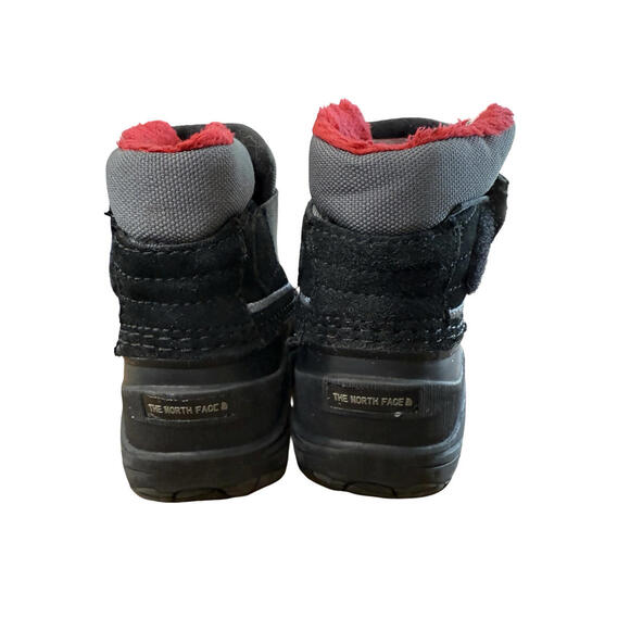 The North Face Snow Boot Boys Size 5 Black Heatseeker Insulated Faux Fur Winter - Picture 4 of 7